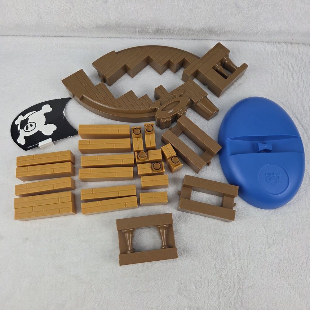 Angry Birds Go Jenga Pirate Pig Ship Parts Lot 26 Pieces 2013